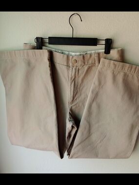 Chaps Men's Khaki Straight-Leg Chinos 32 X 30